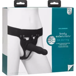 Doc Johnson 17,8 X 4,4 Cm Body Extensions Strap-On - BE Daring Black -Gay Verkaufe 0800 06 bx 7