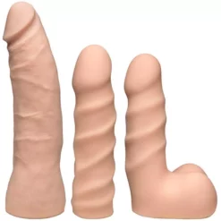 Doc Johnson Vac-U-Lock Dual Density Starter Dildo Set - Flesh -Gay Verkaufe 1051 20 bx dupe2