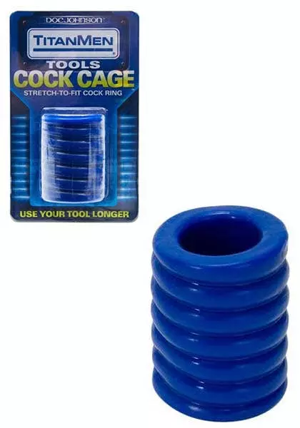 Doc Johnson Titanmen Cock Cage Blue 3 Doc Johnson Titanmen Cock Cage Blue