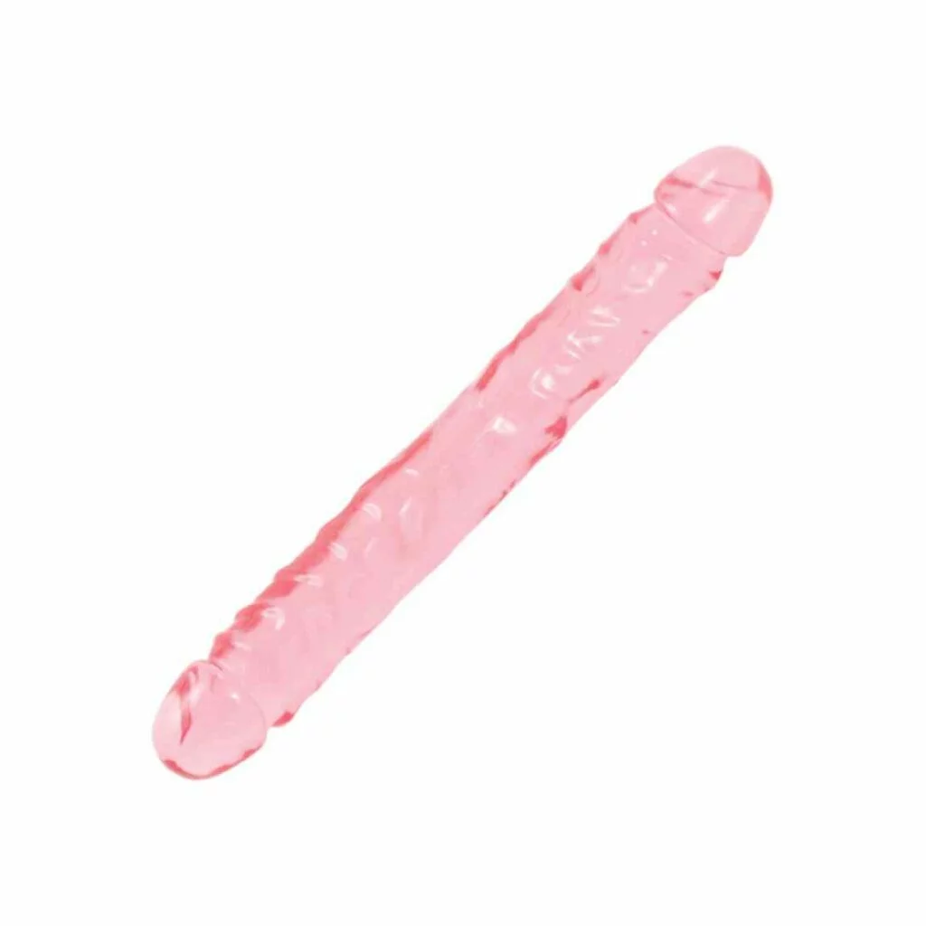 Doc Johnson, Crystal Jellies Jr. Double Dong - 12" - Pink 3 Doc Johnson, Crystal Jellies Jr. Double Dong - 12" - Pink