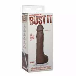 24 X 4,7 Cm Dildo Doc Johnson Bust It Squirting Realistic Cock Brown -Gay Verkaufe spritzdildo 41762 03 min