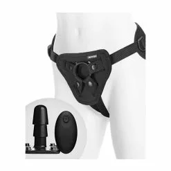 Doc Johnson - Vac-U-Lock Supreme Harness With Vibrating Plug - Black -Gay Verkaufe supreme harness with vibrating plug black3